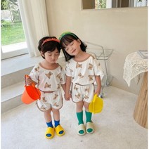 바로배송 곰돌이 상하세트 상하복 등원룩 유아 아동 데일리 어린이 남매룩 자매 형제 아동복
