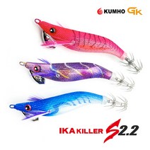 금호조침 이카킬러S IK-2.2 GK532 어피 스페셜 수평 네온 에기 야광 한치 갑오징어 쭈꾸미, 금호 이카킬러S 2.2 GK532, #14블랙