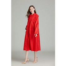 판초타월 비치가운 여성용 긴 비옷 방수 후드 판초 재킷 방풍 검은색 및 빨간색, [01] 싱글 사이즈, [01] 빨간