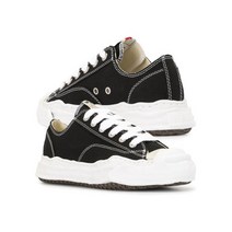 메종미하라야스히로 22FW OG 솔 캔버스 로우탑 스니커즈 A05FW702 BLACK