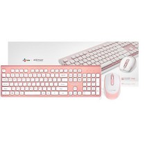 OGN CJ ENM N ENTUS WKM30 무선 키보드 마우스 세트, 핑크