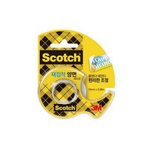 3M [3M] 스카치 재접착 양면 테이프 238 19mm x 5.08m 깔끔한 접착 테이프, 단품, 단품