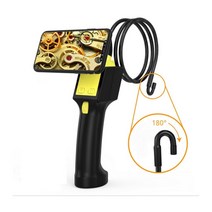고성능 360도 회전 오토차 내시경 카메라 8mm 유연한 스티어링 배수 하수도 엔진 검사, 한개옵션1, [02] 3 in 1-180-200cm