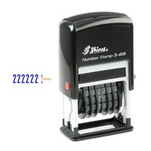 [바보사랑] 넘버링 자동스탬프 S-409 25x4mm 청 홀더랜덤