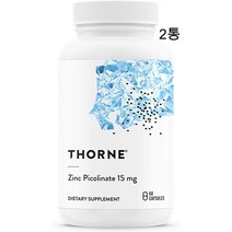 Thorne Research 쏜리서치 아연제 15mg 60캡슐 x 2통 Zinc Picolinate