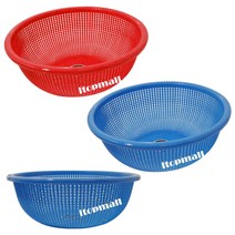 뱅뱅이 소쿠리 바구니 4호 5호 6호 수납함 정리 정돈 생활소품 양말 속옷 주방 용품, (6호 45cm 빨강)