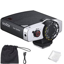 godox lux Junior gn12 레트로 카메라 플래시 자동수동 플래시 모드 7단계 플래시 파워 고정 28mm 커버리지 클리닝 천 포함