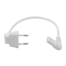 2핀 프롱 EU 전원 공급 장치 케이블 코드 1.5m IEC C7 피규어 8 삼성 LED TV 노트북 카메라, 1.8m_WHITE