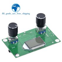 해외 FM 라디오 수신기 모듈 주파수 변조 스테레오 수신 PCB 회로 기판 무음 LCD 디스플레이 3 5V LCD 모, One Color, One Size