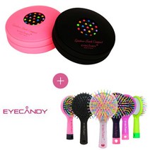 ICandy 아이캔디 레인보우 헤어브러쉬 머리빗 세트 컴팩트+미디엄 구성 드라이빗 두피마사지, 컴팩트 핑크+미디엄 블랙