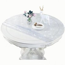 비트라테이블 클래시콘테이블 10mm PVC 식탁보 원형 투명 테이블 필름 보호 패드 매트 부드러운 유리 식탁 방습, Cosmos+40CM