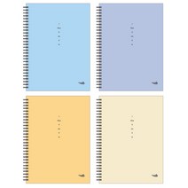 인페이퍼 2000 스프링 유선 노트 4종 세트, 랜덤색상, 4권