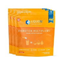 리퀴드 IV Hydration Multiplier 이뮨 드링크 귤 맛 스틱팩 14개, 42