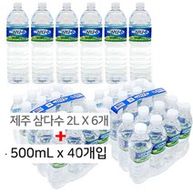 신선한 제주 삼다수 2L 6병 + 500ml 40병, 2L*6개+500ml*40개