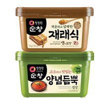 청정원 순창 개운하고 담백한 재래식 생된장 1kg+양념듬뿍 쌈장 1kg, 2개, 1kg