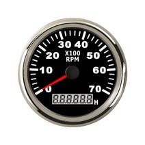 85mm 타코미터 Hourmeter 방수 트럭 자동차 차량용 보트 디젤 엔진 Tacho 미터 센서 게이지 REV 카운터 빨, 11 7K BS