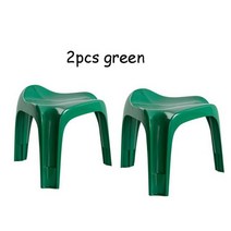 북유럽 모던 클래식 플라스틱 ABS 레진 낮은 스택 신발 교체 의자 침대 옆 탁자, 2pcs green