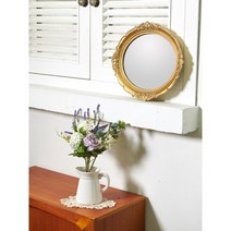 파우더룸용 앤틱 화이트 프레임 공주 거울 작은방 사무실 복층 학생방