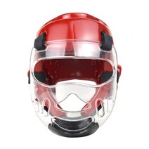 헤드기어 헬멧 복싱 유도 태권도 레슬링 럭비 이종 격투기 용품 스파링용품 머리보호대 페이스가드 43, 빨간색, XL