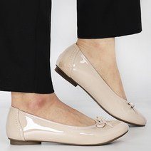 락포트 여성신발 여성화 유광 플랫슈즈 Reagan Pump 보우 베이지