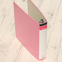 킹짐 A4 30공 300매용 대용량 합지 링 바인더 669BF RT405, 핑크