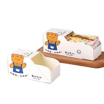 샌드위치 케이스 햄버거 포장 토스트 케이스 치즈 핫도그 케이스, 포장 박스-2, 10개