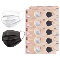 (왕도매) KFAD 기연 비말차단마스크 대형 1매 1000장 고효율 숨쉬기 편한 마스크 식약처 의약외품 국산, 50개입, 20개, 블랙