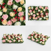 마트498 조화 플라워월 내츄럴핑크 꽃리스 조화리스 웨딩포토부스 조화벽 카페포토존 인테리어 조화가랜드 결혼