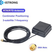RTK/RTD 고정밀 안테나 센티미터 포지셔닝 L1 + L2 L5 3-위성 7-주파수 GNSS 측정 42dBi 증폭기, 01 SMA Male