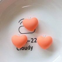 쥬얼리 만들기 컬러풀 러브 하트 수지 참카와이 귀여운 플랫백 펜던트 참Diy 헤어핀 키 체인 만들기10 개