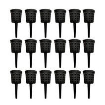 100pcs 작은 식물 비료 상자 식물은 덮개가있는 비료 바구니를 자랍니다., 검은색