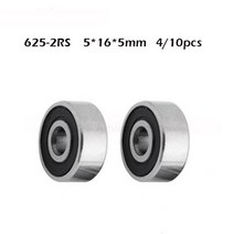 625rs 베어링 abec-1 (410 개) 5165mm 소형 밀봉 625-2rs 볼 베어링 voron mobius 3d 프린터 용 625 2rs, 10개