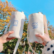 드링크백 캔버스 커피홀더 미니에코백 텀블러가방 에코컵홀더 물병 컵홀더 손잡이 가방, YG 쿠팡 1에코드링크백-강아지