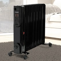 휴앤봇 전기 라디에이터 가정용 욕실 난방기 화장실 동파방지 히터, HNB-15T(15핀)