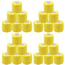 24 pcs 자체 접착 붕대 4.5 cm x 5 m 크기 비상 테이프 탄성 자체 접착 테이프 스포츠 손목 발목에 적합, [12] Yellow