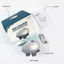 전동 두피관리기 머리 바디 마사지 지압 케어 관리 기계, 화이트, 1개