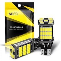 AILEO-고출력 LED 전구 T15 W16W 921 912 T16 902 4014SMD 아주 밝은 1200LM 교체용 자동차 후진 라이트 화이트 2 개 가성비 좋은, White