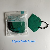 10-200pcs FFP2 마스크 승인 CE 5 레이어 얼굴 KN95 필터 호흡기 핑크 재사용 성인 보호 마스카라, 07 10Pcs Dark Green