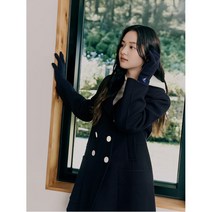 빈폴레이디스 네이비 울 캐시미어 핸드메이드 슬림핏 미디엄 피코트 BF2X30U04R 1001248