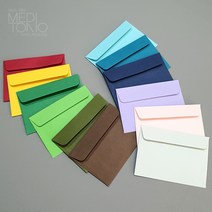 메리토리오 고급칼라봉투 (95x67mm) 50매묶음, 밍크지120g (녹색)