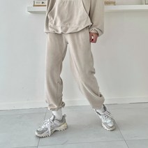 부드러운 뽀글이 플리스 밴딩 조거 팬츠