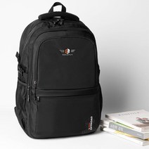 남성용 대학생 데일리용 대용량 블랙 백팩 노트북 회사원 여행용 직장