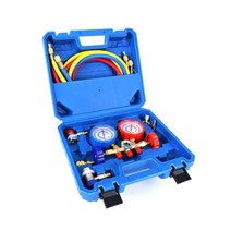 r410a 자동차 AC 매니폴드 게이지 세트 5FT 호스 탭 가능 R134A R12 R22 R410A R404A