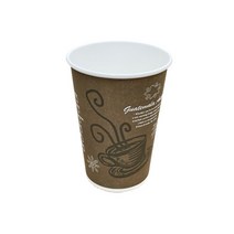13온스 커피브라운 인쇄종이컵 500개 390ml
