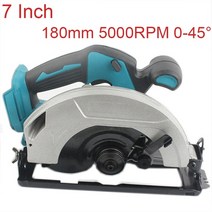 전동톱 마끼다 호환 18V용 무선 원형톱 7인치 180미리 900W 5000RPM 목공 커터 톱질 전기톱, 옵 션 no배터리 (품번1146428), 1.no battery