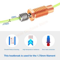 3D프린팅 페이지라벨기 3D 프린터 프로그램 2Pcs 모든 금속 핫 엔드 키트 E3D V6 화산 Prusa I3 1.75mm 필 라 멘 트 프린터에 대 한 Heareak 목 열 브