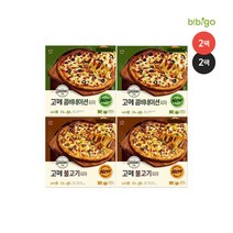 [비비고] (CJ제일제당) 고메 콤비네이션 피자 2팩   불고기피자 2팩, 1세트