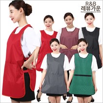 레뷰가운 방수앞치마 미용실 코롱 네일 애견 간호 요양 WLB01 앞치마, WLB01_검정L