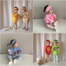 [공구 단독배송] 와썹베베 디즈니정품 한도초과3종세트 헤어밴드+맨투맨+레깅스 상하세트