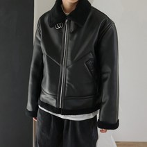봄 가을 무스탕 점퍼 자켓 / 검정 밤색